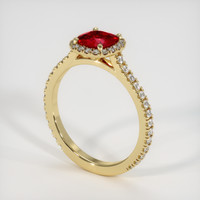1.01 Ct. Ruby Ring, 14K Yellow Gold 2