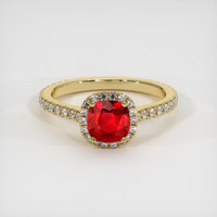 0.80 Ct. Ruby Ring, 14K Yellow Gold 1