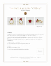 Ruby Ring 6.03 Ct., 14K Yellow Gold Appraisal