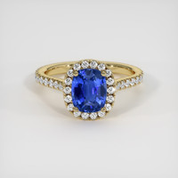 1.95 Ct. Blue Sapphire Ring, 14K Yellow Gold 1