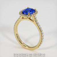 1.95 Ct. Blue Sapphire Ring, 14K Yellow Gold 2
