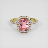 3.37 Ct. Padparadscha Sapphire Ring, 14K Yellow Gold 1