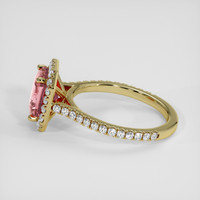 3.37 Ct. Padparadscha Sapphire Ring, 14K Yellow Gold 4