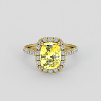 2.68 Ct. Yellow Sapphire Ring, 14K Yellow Gold 1