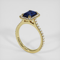 1.24 Ct. Blue Sapphire Ring, 18K Yellow Gold 2