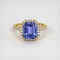 4.09 Ct. Color Change Sapphire Ring, 18K Yellow Gold 1