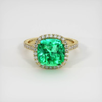 4.14 Ct. Emerald  Ring - 18K Yellow Gold