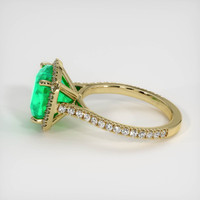 4.14 Ct. Emerald  Ring - 18K Yellow Gold