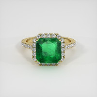 2.78 Ct. Emerald Ring, 18K Yellow Gold 1