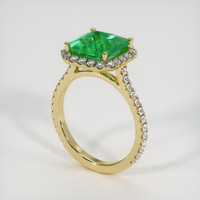 2.78 Ct. Emerald Ring, 18K Yellow Gold 2