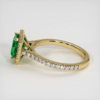 1.11 Ct. Emerald Ring, 18K Yellow Gold 4