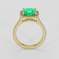 2.09 Ct. Emerald Ring, 18K Yellow Gold 3