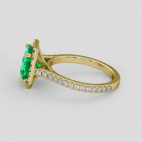 2.09 Ct. Emerald Ring, 18K Yellow Gold 4