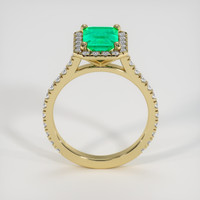 1.32 Ct. Emerald Ring, 18K Yellow Gold 3