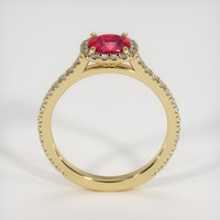 0.89 Ct. Ruby Ring, 18K Yellow Gold 3