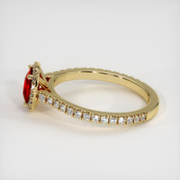 1.12 Ct. Ruby Ring, 18K Yellow Gold 4