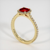 1.25 Ct. Ruby Ring, 18K Yellow Gold 2