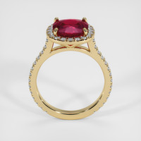 3.04 Ct. Ruby Ring, 18K Yellow Gold 3