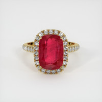 4.84 Ct. Ruby Ring, 18K Yellow Gold 1