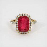 4.84 Ct. Ruby Ring, 18K Yellow Gold 1