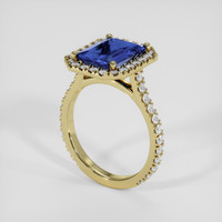 3.86 Ct. Blue Sapphire Ring, 18K Yellow Gold 2