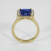 3.86 Ct. Blue Sapphire Ring, 18K Yellow Gold 3