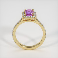 1.30 Ct. Pinkish Purple Sapphire Ring, 18K Yellow Gold 3