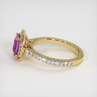 1.30 Ct. Pinkish Purple Sapphire Ring, 18K Yellow Gold 4