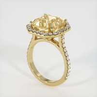 11.02 Ct. Yellow Sapphire Ring, 18K Yellow Gold 2
