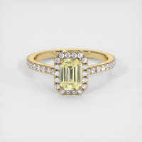 1.02 Ct. Yellow Sapphire Ring, 18K Yellow Gold 1
