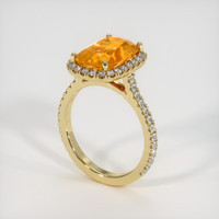6.06 Ct. Sapphire Ring, 18K Yellow Gold 2