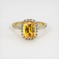 3.39 Ct. Sapphire Ring, 18K Yellow Gold 1