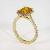 3.39 Ct. Sapphire Ring, 18K Yellow Gold 2