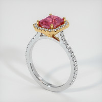 2.08 Ct. Pink Sapphire Ring, 14K Yellow & White 2