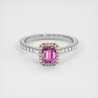 0.88 Ct. Sapphire Ring, 14K Yellow & White 1
