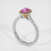 0.88 Ct. Sapphire Ring, 14K Yellow & White 2