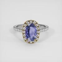2.41 Ct. Violet Sapphire Ring, 14K Yellow & White 1