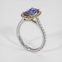 2.41 Ct. Violet Sapphire Ring, 14K Yellow & White 2