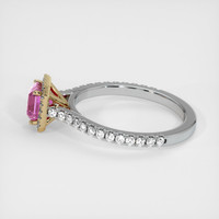 0.88 Ct. Pink Sapphire Ring, 18K Yellow & White 4