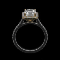 2.12 Ct. White Sapphire Ring, 18K Yellow & White 3