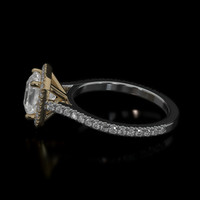 2.12 Ct. White Sapphire Ring, 18K Yellow & White 4