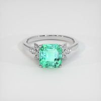 2.04 Ct. Emerald Ring, Platinum 950 1