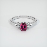 1.07 Ct. Reddish Pink Sapphire Ring, Platinum 950 1