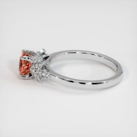 1.12 Ct. Padparadscha Sapphire Ring, Platinum 950 4