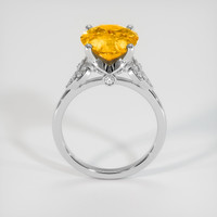 4.61 Ct. Orangish Yellow Sapphire Ring, Platinum 950 3