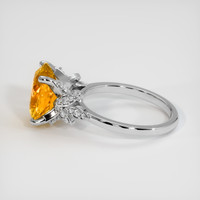 4.61 Ct. Orangish Yellow Sapphire Ring, Platinum 950 4