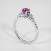 1.38 Ct. Purplish Pink Sapphire Ring, Platinum 950 2