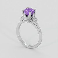 1.51 Ct. Purple Sapphire Ring, Platinum 950 2