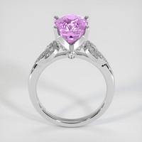 3.50 Ct. Purplish Pink Sapphire Ring, Platinum 950 3