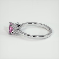1.01 Ct. Purplish Pink Sapphire Ring, Platinum 950 4